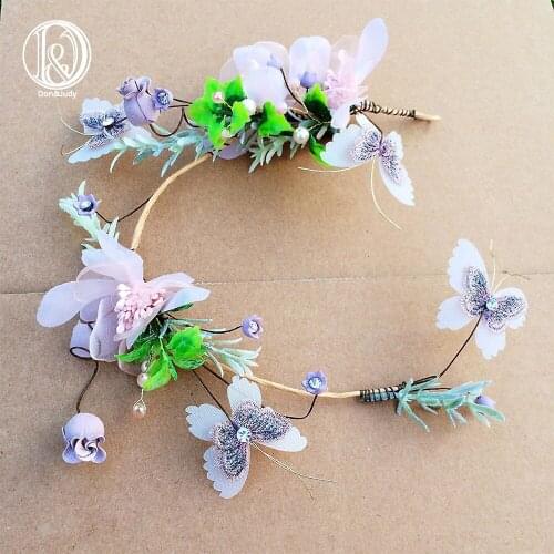 Don&Judy Maternity Butterfly Headband for Maternity Photo Shoot Crown Hair Wreath for Pregnant Woman Photography Accessories