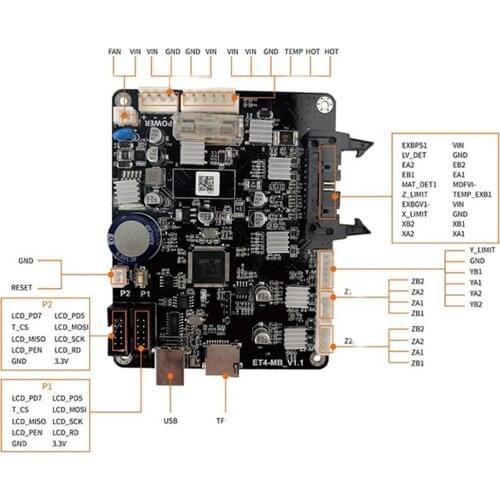 Professional MC2208 Motherboard Silent Driver Mainboard for ET4 3D Printer Repair Accessories