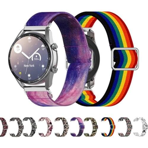 For Samsung Galaxy Watch 3/45mm 41mm active 2 strap Gear S3 Sport Nylon Loop Bracelet Huawei watch GT 2 42mm 46mm 20mm 22mm band