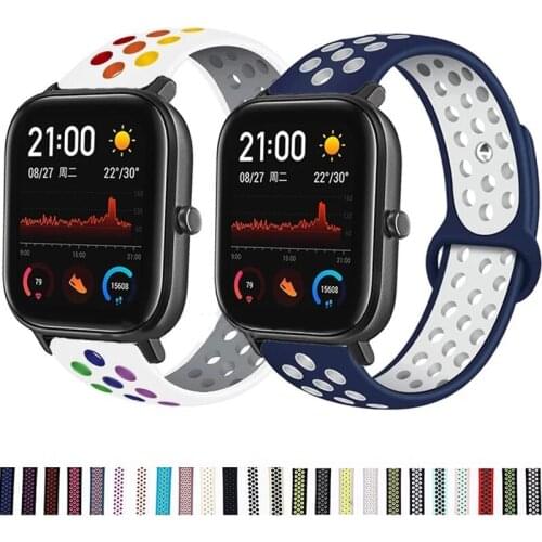 20MM Silicone Band Replace Strap For Xiaomi Huami Amazfit Bip S U Pro/GTR 42MM Sport Watchband For Amazfit GTS/GTS 2 Mini Correa