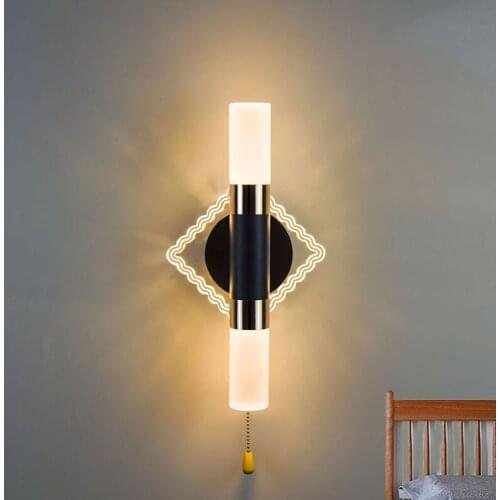 Modern LED Crystal Wall Light Bedroom Bedside Living Room Background Wall Decoration Lighting Restaurant Kitchen Glass Wall Lamp