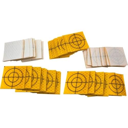 100pcs 2020 Brand New yellow color Reflector Sheet size 20 30 40 50 60 Reflective Tape Target for surveying Total Station