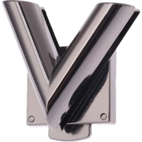 THINKTHENDO V Shape Clasp Turn Locks Twist Lock Metal Hardware For DIY Handbag Shoulder Bag Purse Bag Accessories 45x42mm