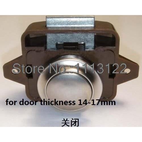 Caravan Lock for Cupboard push lock with latch push button cabinet latch for rv/motor home Cupboard door thickness 14-17mm 1 PC