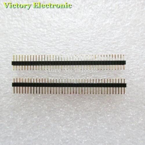 10PCS/LOT 1.27mm 40 Pin Male Single Row Pin Header Strip 1X40P