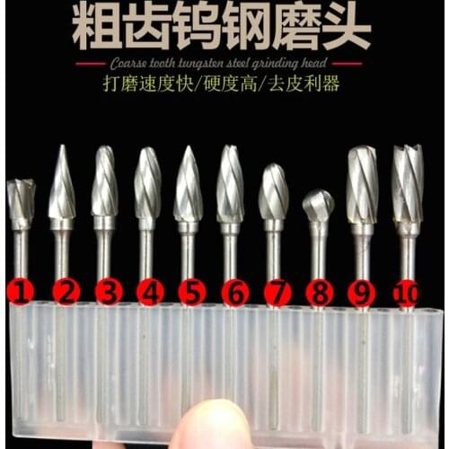 Fixmee 10pcs/lot Tungsten carbide 3*6mm rotary burr file cutter rinding and abrasive tools