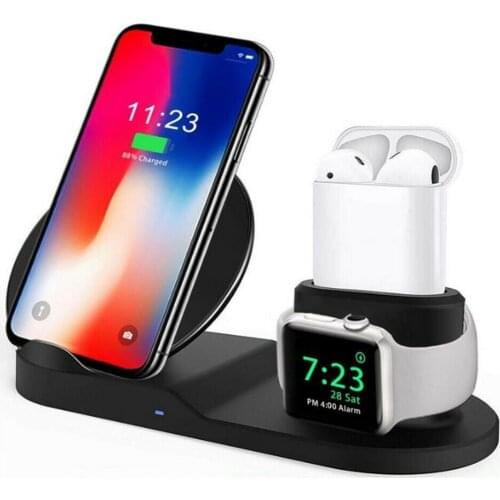 10W fast charging station for apple watch 3in1 Wireless Dock For iPhone 12 11 Pro Air Pods Pro Apple Watch SE 6 5 4 3 Stand New
