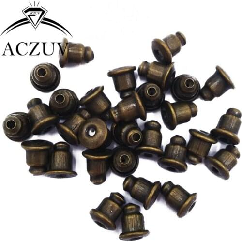 1000pcs Antique Bronze 5x6mm Bullet Shaped Earring Backs Earring Stoppers Jewelry Findings Accessories CES004
