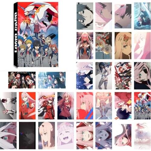 30 Sheets/Set Anime DARLING in the FRANXX DITF LOMO Card Mini Postcard Greeting Card Kawaii Stationery Gift