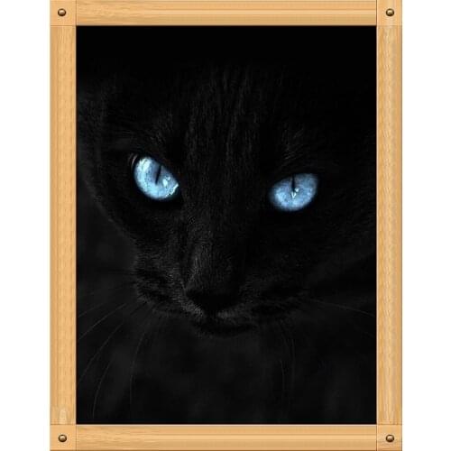 3D Cross Stitch Diy Diamond Painting Spirit Of BLACK CAT Diamond Embroidery Home Decoration Wall Sticker Diamond Mosaic