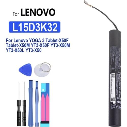 L15D3K32/L15C3K32 Battery 8400mAh For Lenovo YOGA 3 Tablet-X50F Tablet-X50M YT3-X50F YT3-X50M YT3-X50L YT3-X50 Tablet Bateria