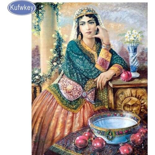 Russia woman Diamond Embroidery sale handcraft 5D DIY Diamond Painting Full Drill Square round Rhinestone Mosaic Home Decor art