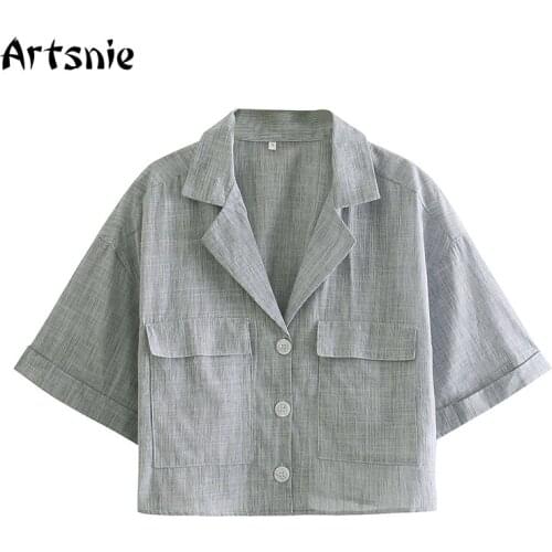 Женские короткие рубашки Artsnie China At AliExpress