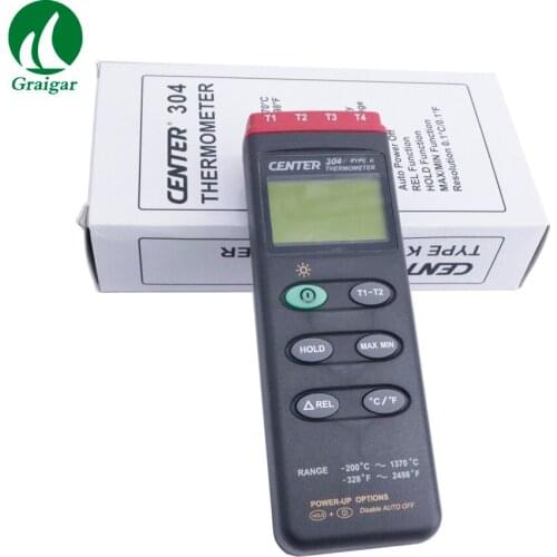 CENTER-304 Manual, 9V battery, Carrying case, K type bead sensor x