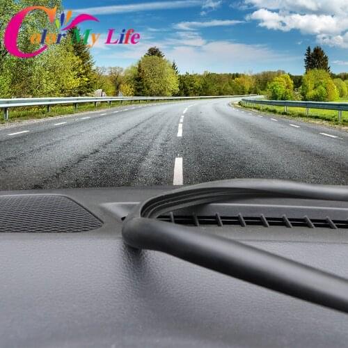Color My Life Sound Insulation Front Windshield Seal Strip Dust Proof Anti-Noise Trim for Jeep Renegade 2014-2020 Accessories