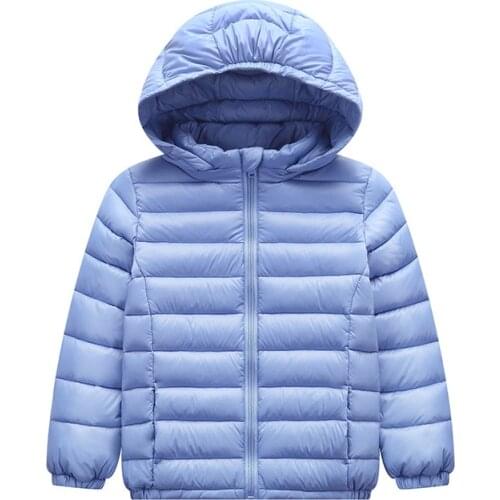 ZWY1273 Children Winter Jacket Light Down Baby Girls Jackets Kids Hooded Outerwear Boys Snowsuit Coat Children Clothing