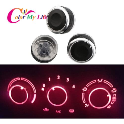 Color My Life Aluminum Alloy Ac Knob for Mazda 6 2006- 2015 Air Conditioning Knobs Switch Knobs Heater Climate Control Buttons