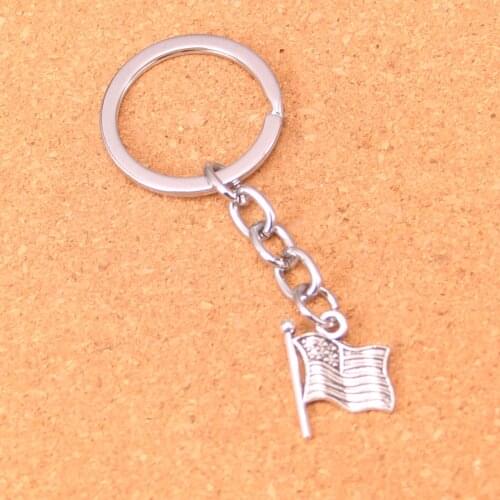 Hot Sale usa flag Keychain for Lovers Alloy Fashion Trinket Ring For Car Key Chain The New Year gift