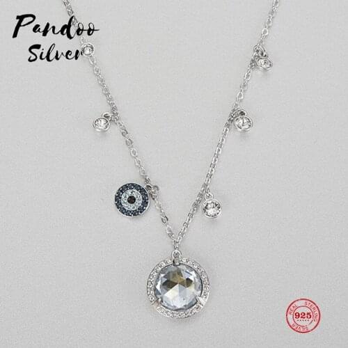 Fashion Charm Pure 925 Silver Original 1:1 Copy, Lucky Pattern Fashion Wild Clavicle Chain Necklace Female Luxury Jewelry Gifts