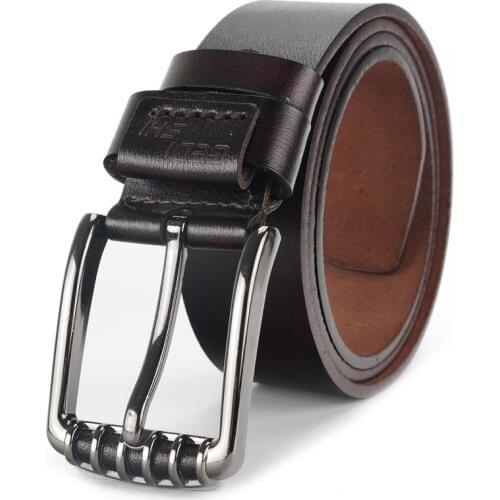 Men Belts High Quality Genuine Leather Belt Pin Buckle Luxury Cowskin Male Belts For Men Vintage Jeans Strap Drop Shipping