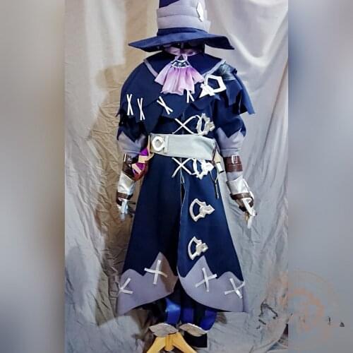 [Customize] Anime FF14 Final Fantasy XIV Black Magician 50 Level School Uniform Cosplsy Costume Any Size Halloween Free Shipping