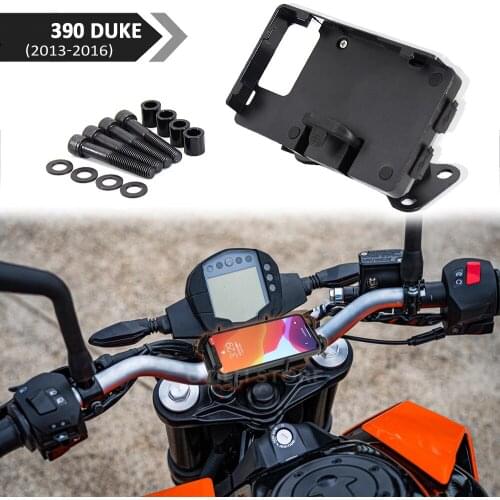 NEW Motorcycle Accessories Black Mobile Phone Holder GPS Stand Bracket For 390 Duke 2013-2016 2015 2014