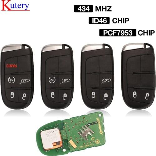 Original factory M3N-40821302 Smart Remote Car Key Fob 434MHz PCF7953A ID46 For 2015 2016 2017 2018 2019 Jeep Grand Cherokee