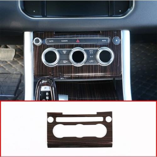 Red Ash Wood Style For Landrover Range Rover Sport RR Sport 2014-2018 ABS Plastic Central Air-conditioning Volume Control Panel