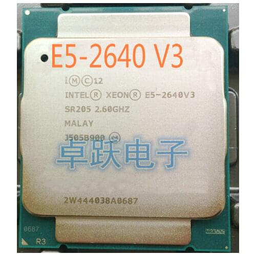 Intel Xeon CPU E5-2640V3 SR205 2,60 GHz 8 núcleos 20M LGA2011-3 E5-2640 V3 procesador E5 2640V3 envío gratis E5 2640 V3