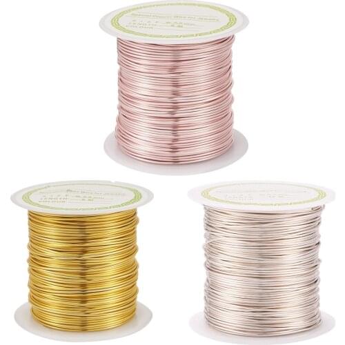 1 Roll 0.3/0.4/0.5/0.6/0.7/0.8mm Copper Wire Jewelry Beading Wire String Cord Long-Lasting Plated Silver Golden RoseGold Color