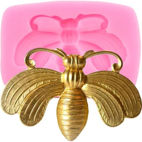 Queen Bee Insect Silicone Molds Cupcake Topper Fondant Cake Decorating Tools Jewelry Resin Clay Candy Chocolate Gumpaste Moulds