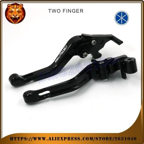 Adjustable Short Brake Clutch Levers YZFR3 For YAMAHA YZF R3 YZF-R3 2015 RED BLUE NEW STYLE BLUE LOGO FREE SHIPPING Motorcycle