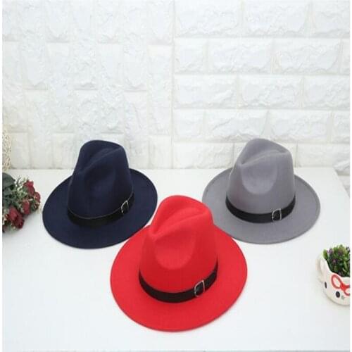 2020 New Fashion Men Fedoras Womens Fashion Jazz Hat Summer Spring Black Woolen Blend Cap Outdoor Casual Hat