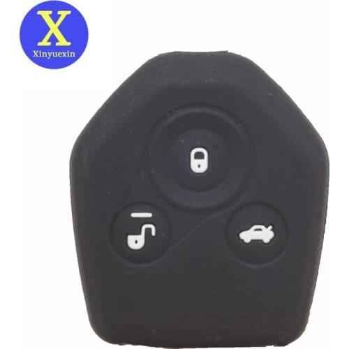 Xinyuexin Silicone Rubber Key Cover for Subaru Legacy Forester Outback Impreza Liberty B9 Tribeca Baja 3Button Key Car Styling