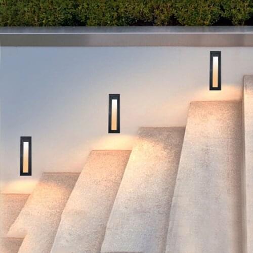 Outdoor Led Stair Step Light 4W Waterproof Garden Pathway Landscape Wall Corner Lamp Footlight Stairway Hallway Staircase Lamp