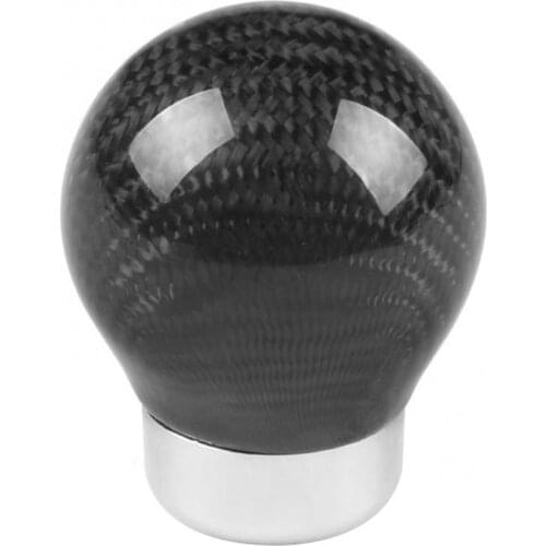 Universal Round Carbon Fiber Shift Head Manual/Automatic Transmissie Knob Stick Shift Heads car accessories