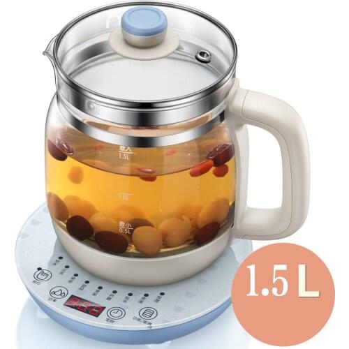 Raised glass stainless steel multi-purpose electric kettle