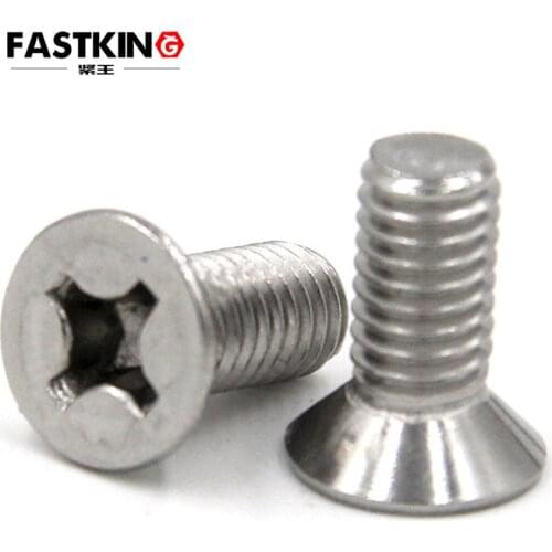 100Pcs GB819 Metric M1.2 M1.4 Lenth=2.5 3 4 5 6 8 10mm 304 Stainless Steel Phillips Flat Head CSK Electric Machine Toy Screws