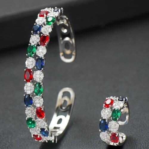 Blachette Jewelry African Nigerian Korean Bridal Carved Open Bangle Ring Sets for Women Wedding Dubai Romantic Accessories