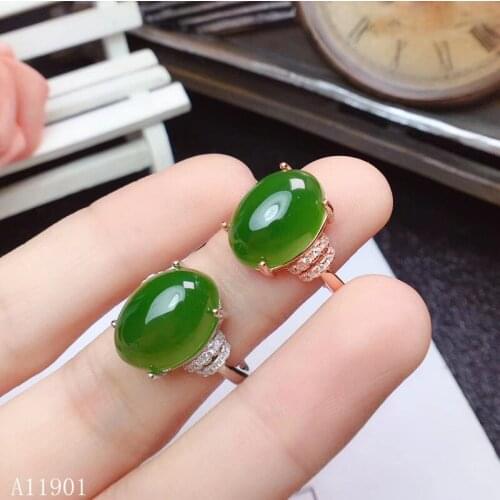 KJJEAXCMY boutique jewelry 925 Silver-inlaid Natural Jasper Girl Ring Support Detection