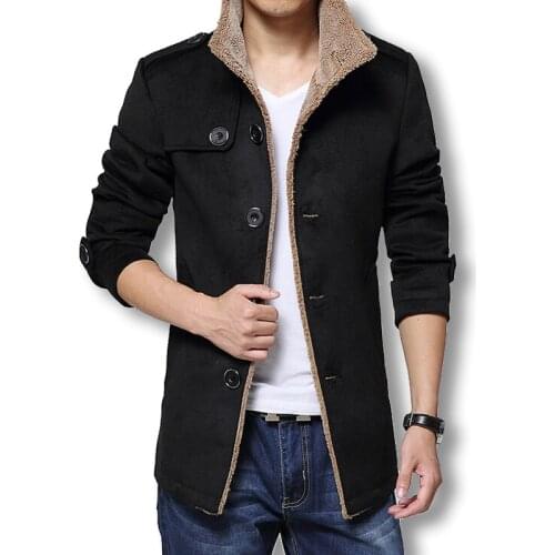 Winter Long Wool Coat Mens Jackets And Coats Slim Fit Men Windbreaker Outwear Trench Coat Plus Size 4XL New Jacket Overcoat
