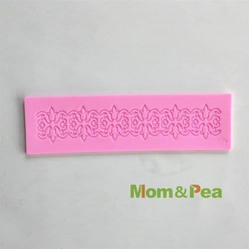 Mom&Pea 0547 Free Shipping Silicone Lace Mold Cake Decoration Fondant Cake 3D Mold Food Grade Mould