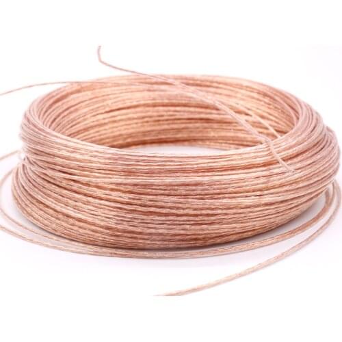 1.6mm 4N pure Copper Wire headphone cable audio interconnect cable with PTFE cover 10-50 meter