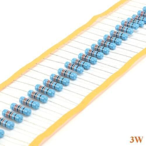 10pcs 3W Metal Film Resistor Resistance 1% 100K OHM 3W 1% 100K