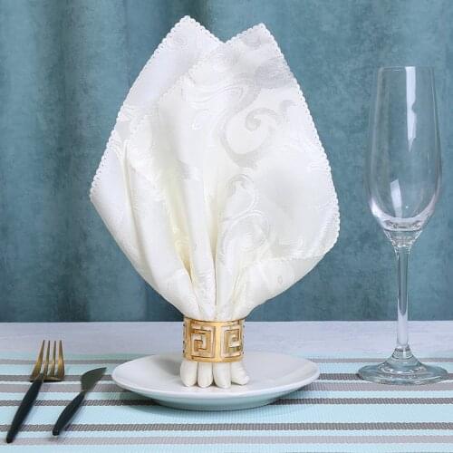 12/PCS3D creative hollow napkin buckle wholesale custom wedding hotel napkin ring tableware napkin ring table decoration