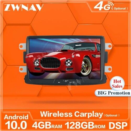 128GB Wireless Carplay Android 10.0 Screen Player For Renault Duster 2012 2013 2014 2015 2016 GPS Audio Radio Stereo Head Unit