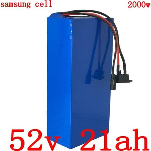 52V 15AH 18AH 20AH 21AH 25AH 27AH 30AH lithium battery pack 52V 1000W 1500W 2000W electric scooter bike battery use samsung cell