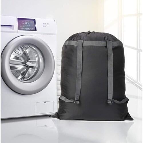 Large Laundry Bag Heavy Duty Polyester Washing Backpack with 2 Adjustable Shoulder Straps for School Camping SUB Sale