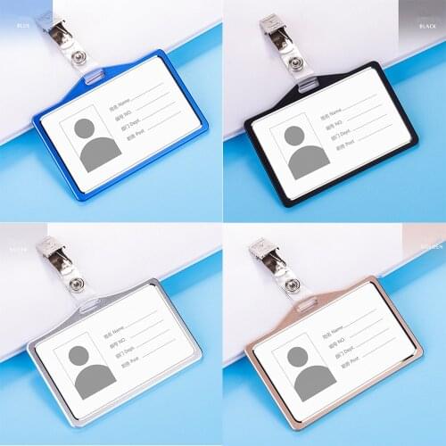 1PC Multifunctional Nurse Doctor ID Badge Holder With Clip Business Work Card Name Badge Case For Bank Credit Card