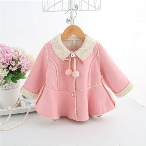 Kids Clothes Winter 2020 New Style Brand Designer Coat Thickeen Velvet Children Jacket Girls Outwear 0-2Y